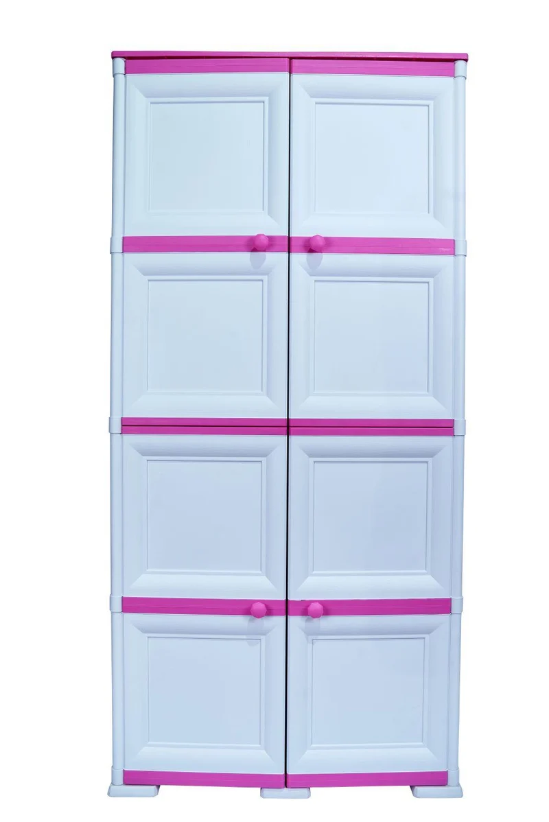 Mueble Organizador Elegance Da Vinci Liso, Infantil Fucsia, con Cuatro Puertas Batientes