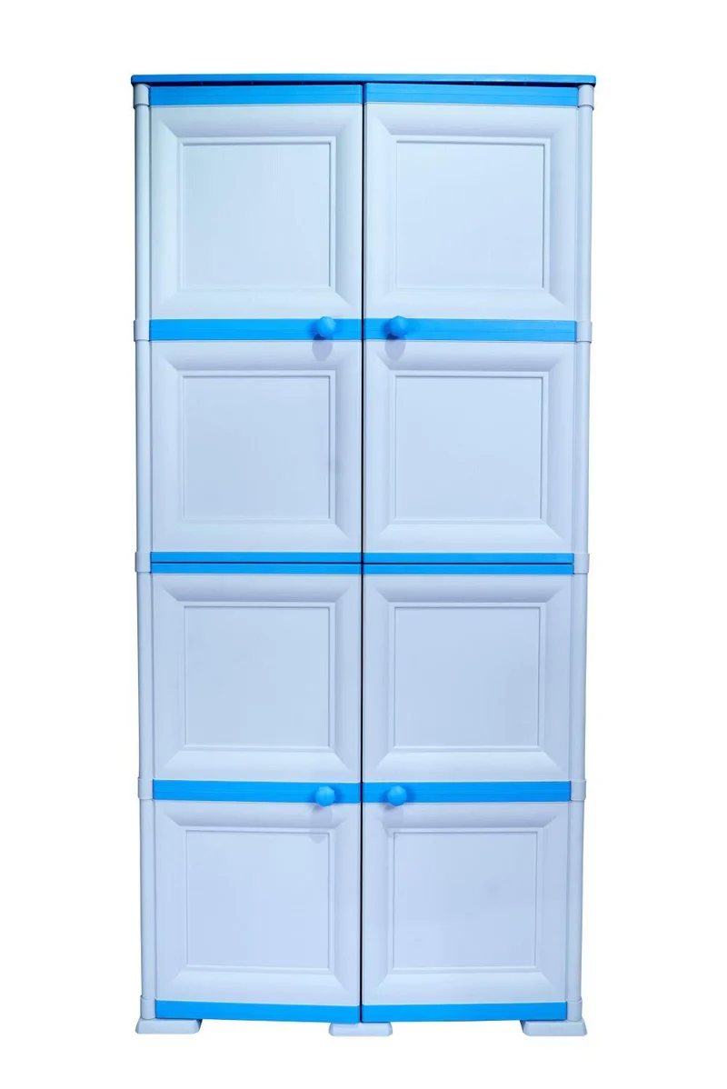 Mueble Organizador Elegance Da Vinci Liso, Infantil Azul, con Cuatro Puertas Batientes