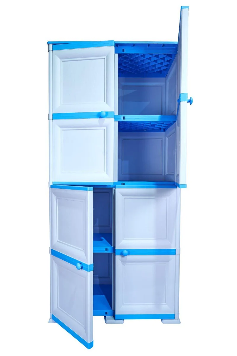 Mueble Organizador Elegance Da Vinci Liso, Infantil Azul, con Cuatro Puertas Batientes