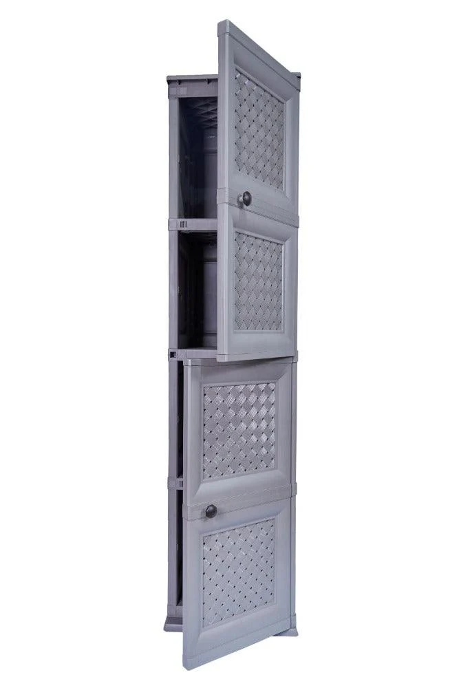 Mueble Organizador Elegance Donatello, Rattan Avellana, con Dos Puertas Batientes