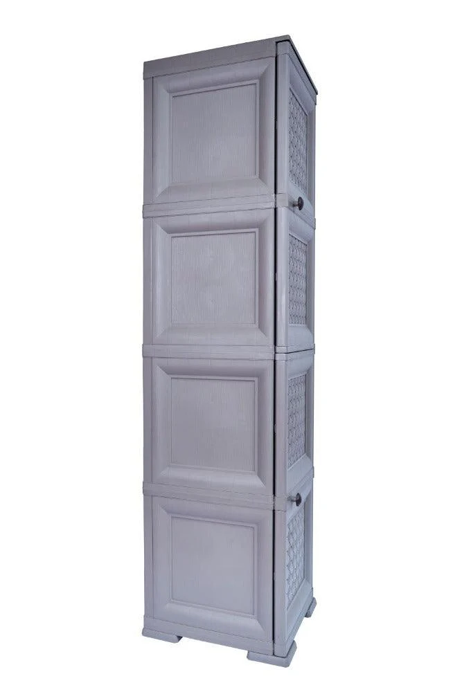 Mueble Organizador Elegance Donatello, Rattan Avellana, con Dos Puertas Batientes