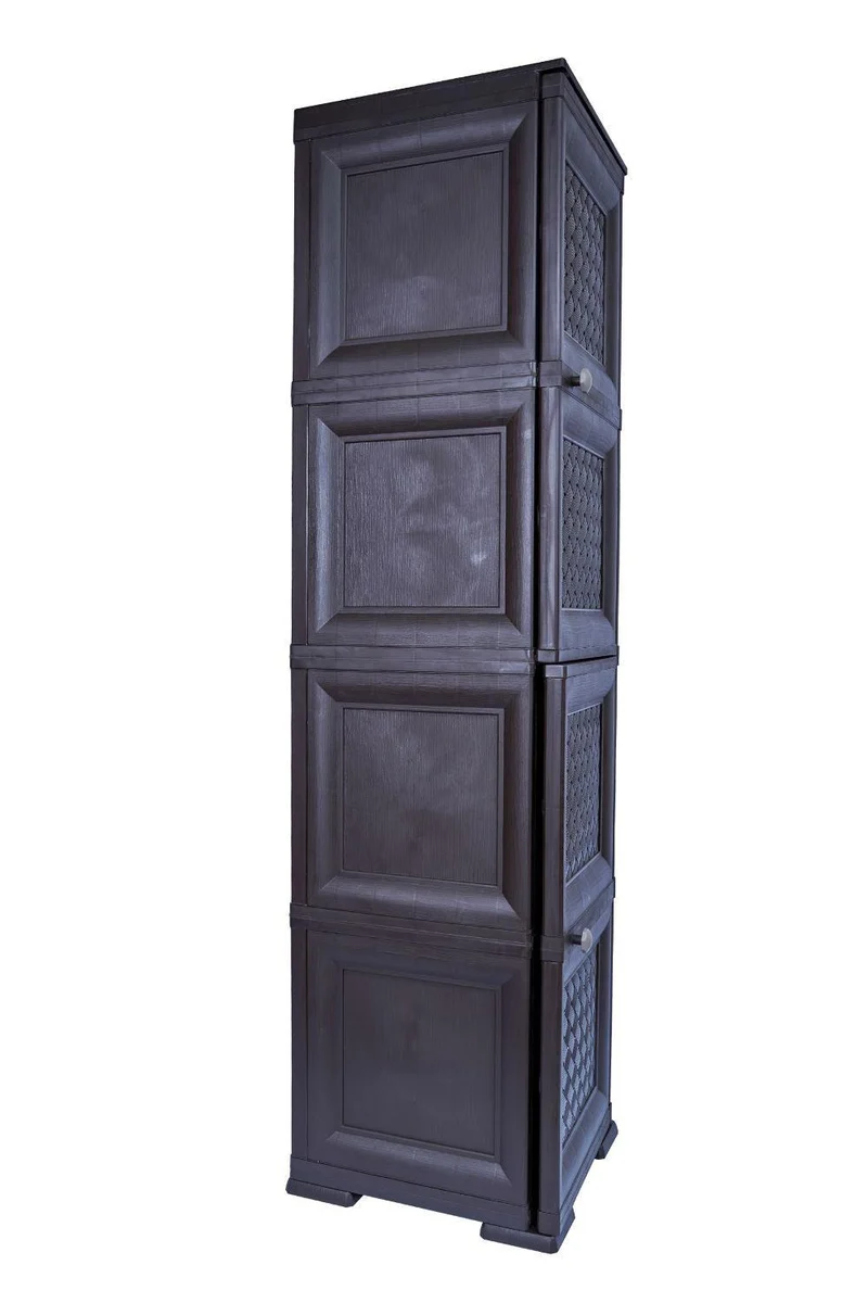 Mueble Organizador Elegance Donatello, Rattan Wengue, con Dos Puertas Batientes