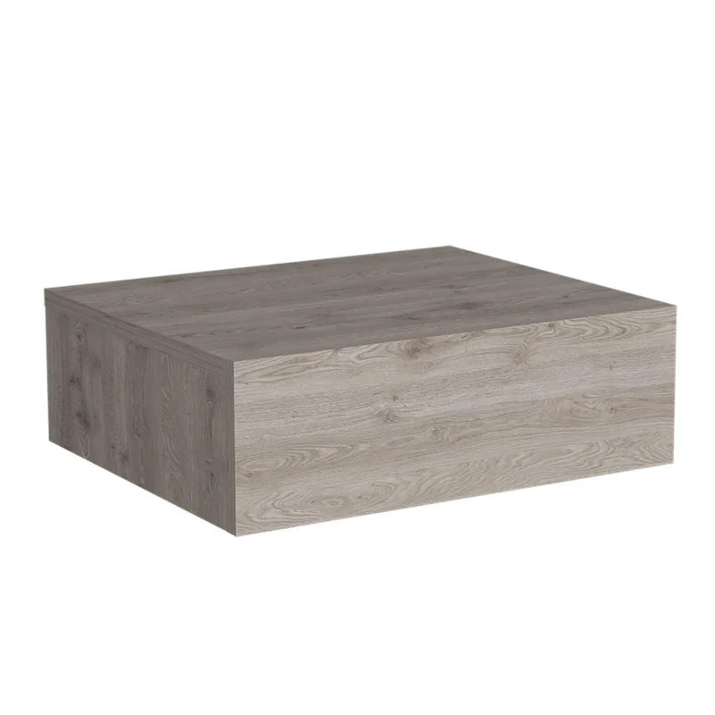 Mesa de Noche Flotante Milano, Humo, con un Cajón ZF