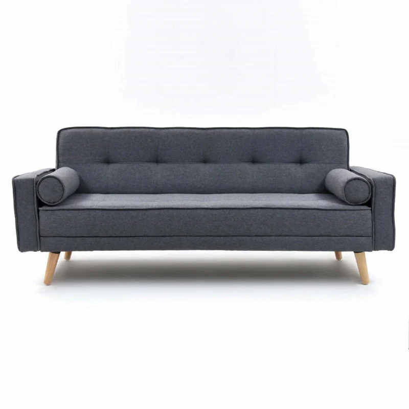 Sofá Cama Extra 3 Puestos Tela Gris