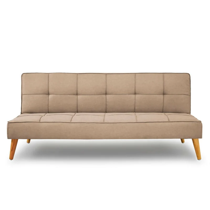 Sofá Cama Micra 3 Puestos Tela Beige
