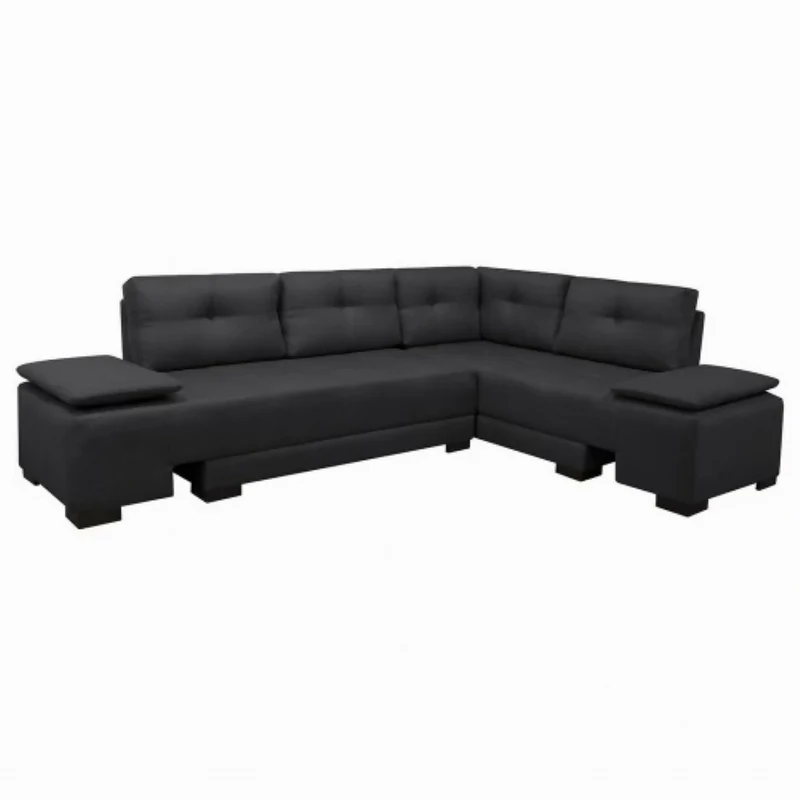 Sala Cama Sterimberg en Tela Antifluidos Gris Oscuro- Amoblando