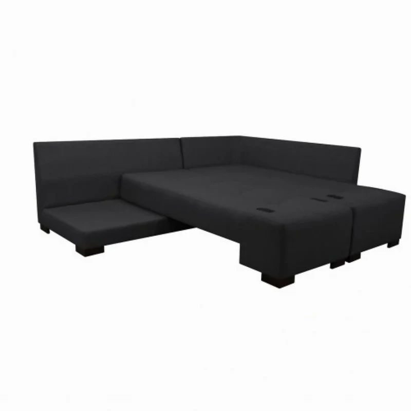 Sala Cama Sterimberg en Tela Antifluidos Gris Oscuro- Amoblando