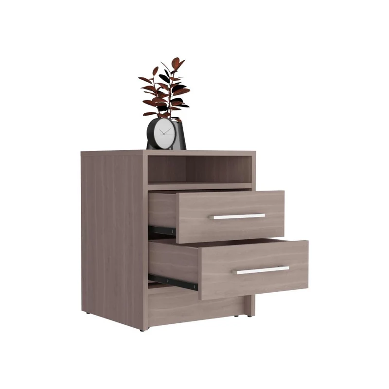Mesa de Noche Douglas, Bardolino, con Espacio para Colocar Objetos Decorativos ZF