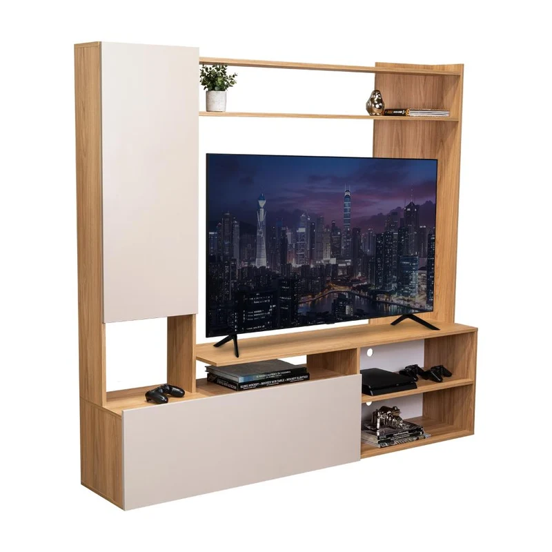 Mesa para TV Nocli, Fresno Europeo y Capri, para Televisor hasta 60 Pulgadas