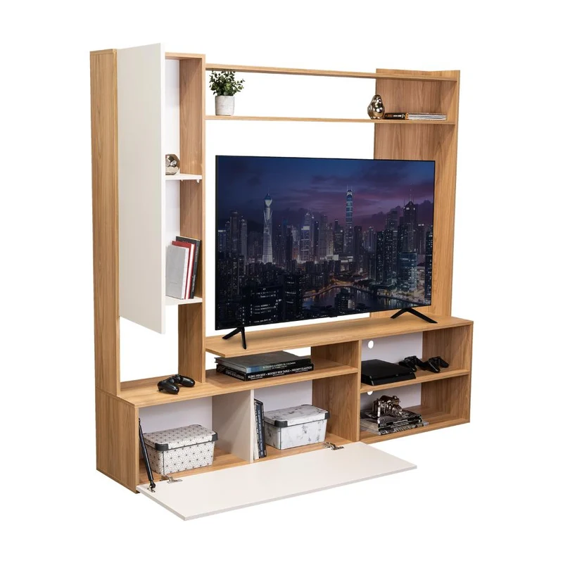 Mesa para TV Nocli, Fresno Europeo y Capri, para Televisor hasta 60 Pulgadas