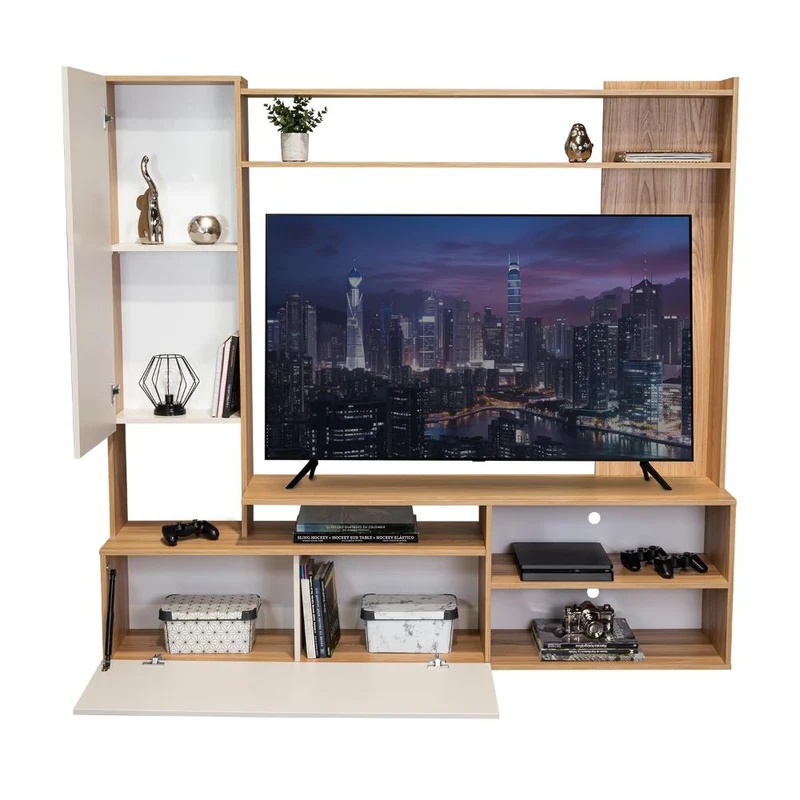 Mesa para TV Nocli, Fresno Europeo y Capri, para Televisor hasta 60 Pulgadas
