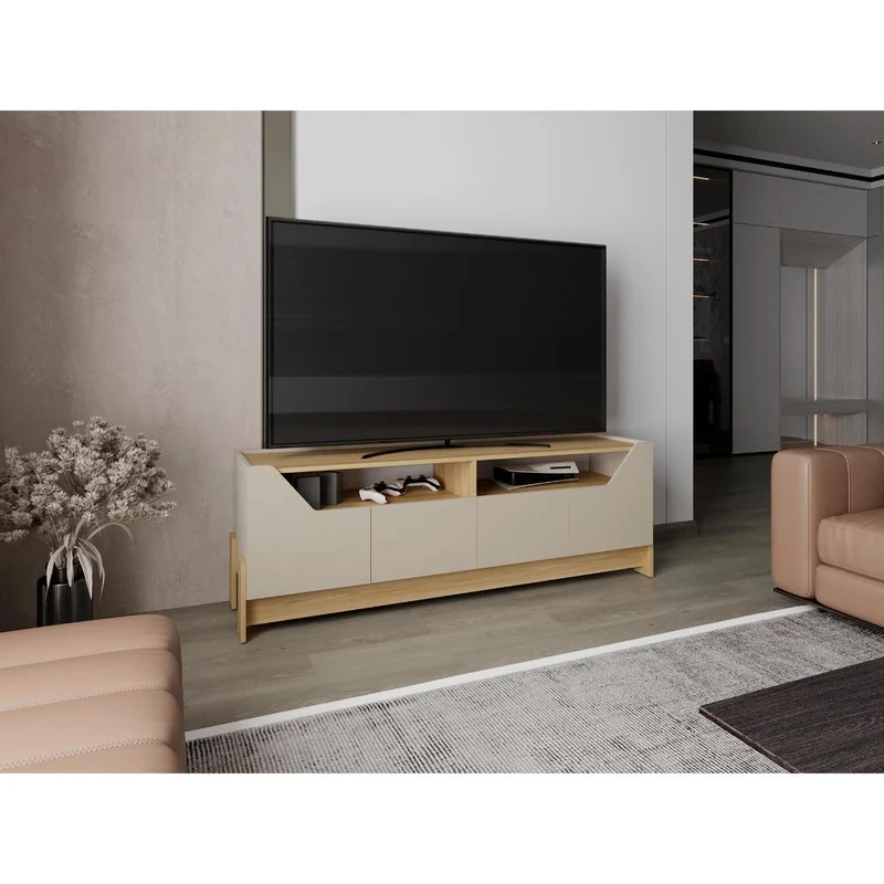 Mesa para TV Holt, Fresno Europeo y Capri, para Televisor Máximo 50"