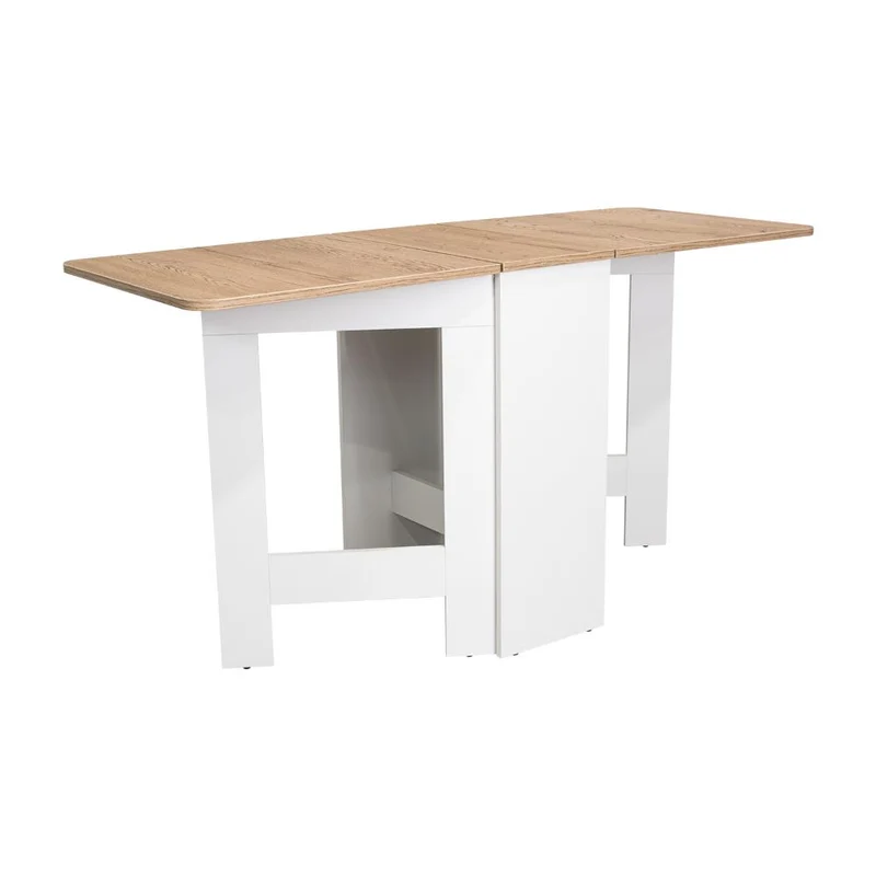 Mesa Auxiliar Galety, Blanco y Macadamia, con Capacidad para Seis Puestos ZF
