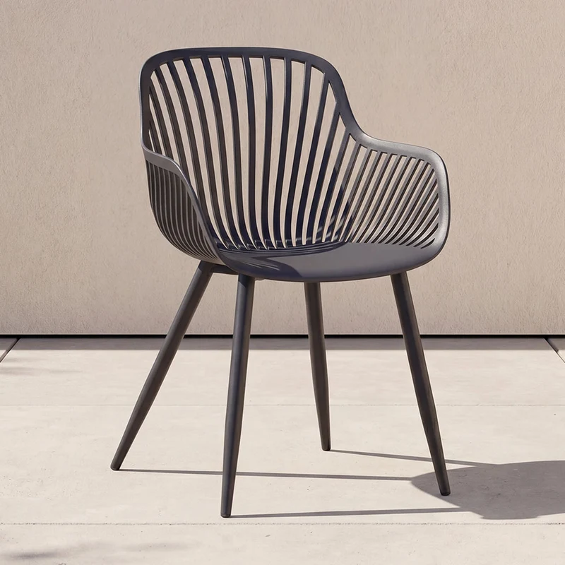 Silla Victoria, Negro, con Espaldar Minimalista y Diseño Moderno