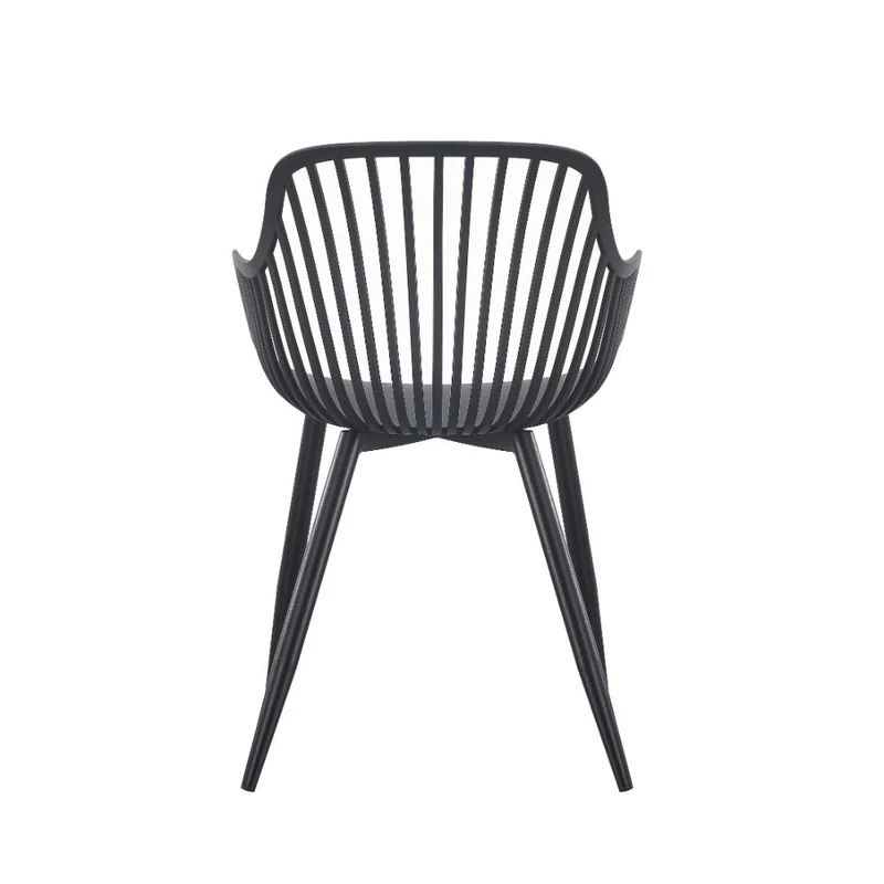Silla Victoria, Negro, con Espaldar Minimalista y Diseño Moderno