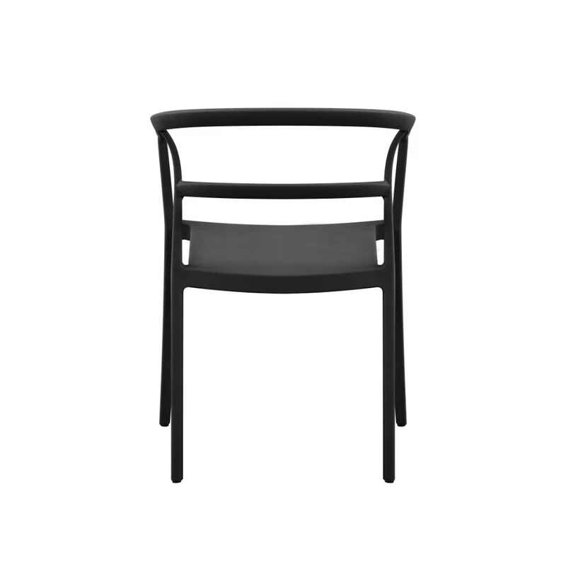Silla Porto, Negro, con Espaldar Minimalista y Diseño Moderno