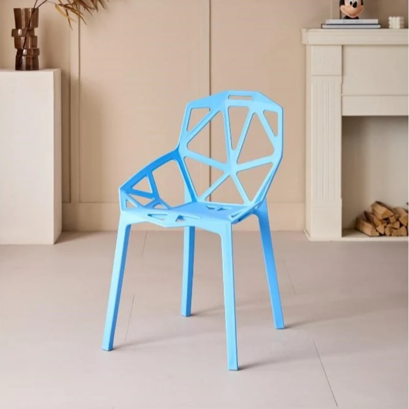 Silla Roxy, Color Azul, con Espaldar y Diseño Moderno