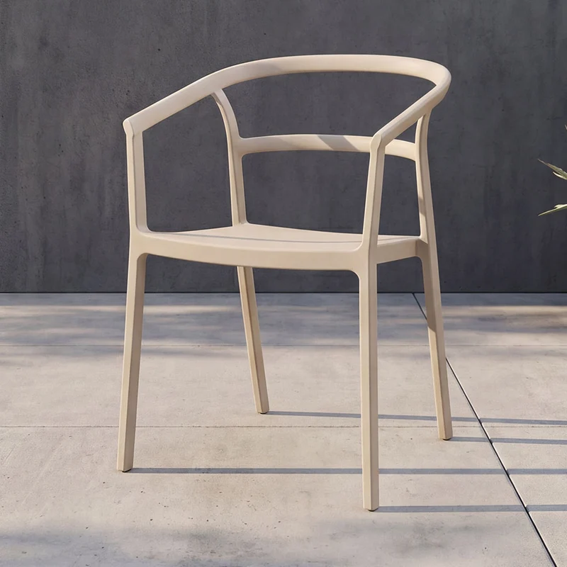 Silla Porto, Taupe, con Espaldar Minimalista y Diseño Moderno