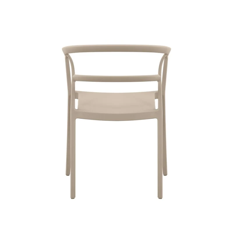 Silla Porto, Taupe, con Espaldar Minimalista y Diseño Moderno