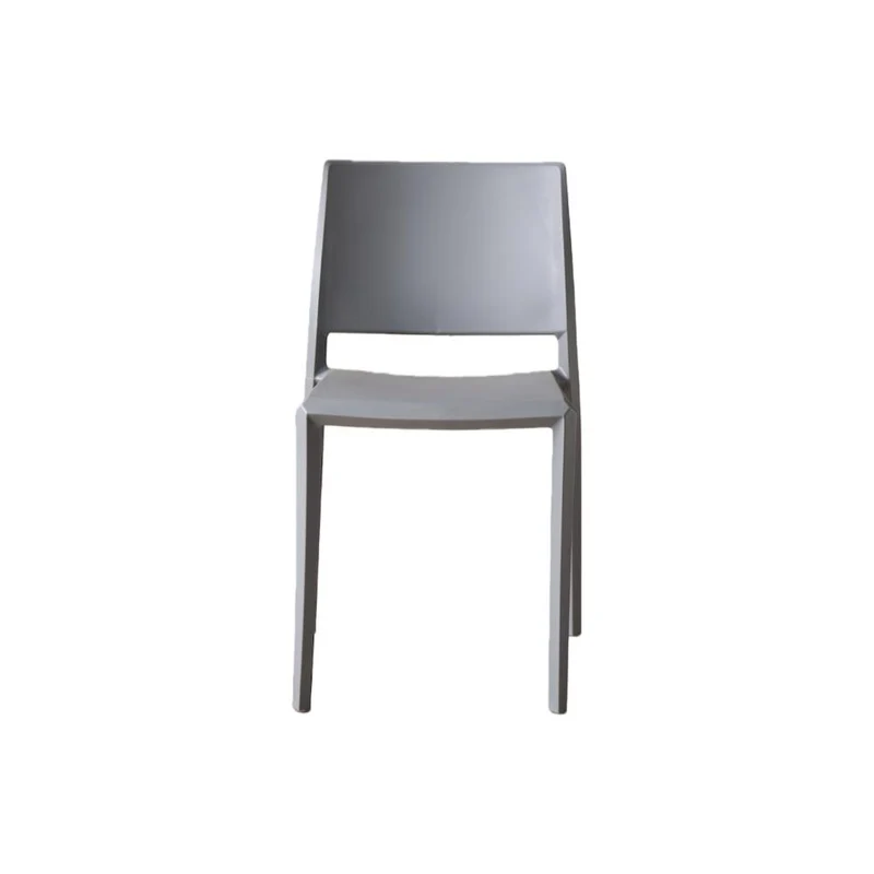 Silla Toledo, Color Gris, con Espaldar Liso y Cuadrado, Diseño Moderno