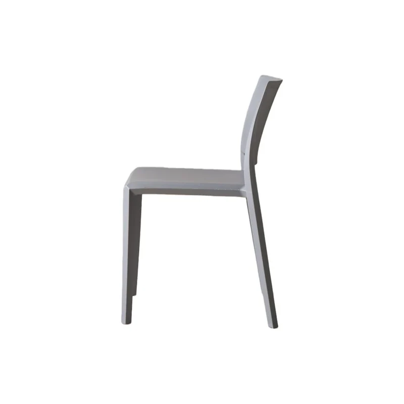 Silla Toledo, Color Gris, con Espaldar Liso y Cuadrado, Diseño Moderno