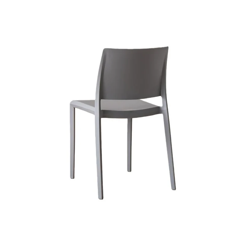 Silla Toledo, Color Gris, con Espaldar Liso y Cuadrado, Diseño Moderno