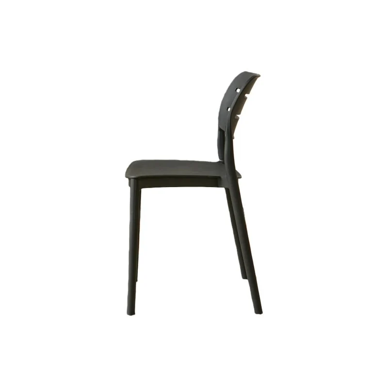 Silla Harriman, Negro, con Medio Espaldar y Diseño Minimalista