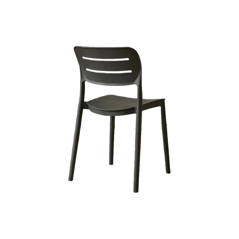Silla Harriman, Negro, con Medio Espaldar y Diseño Minimalista