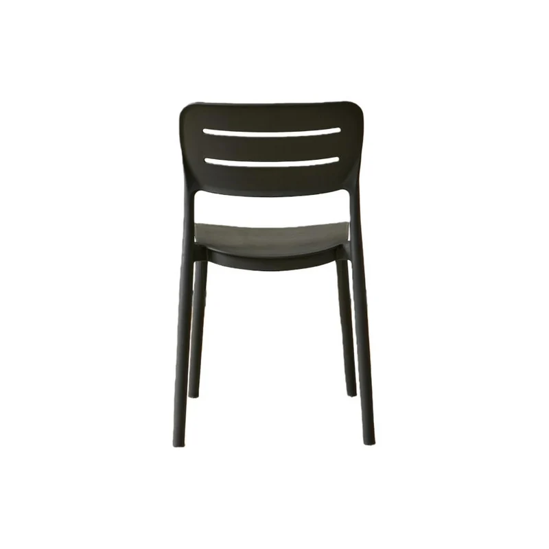 Silla Harriman, Negro, con Medio Espaldar y Diseño Minimalista