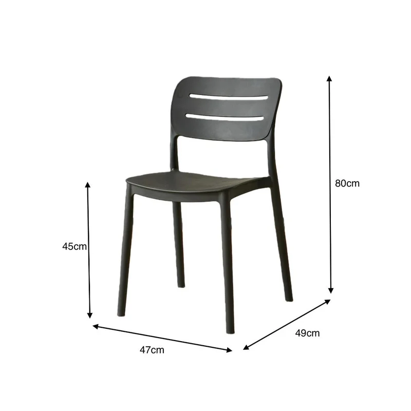 Silla Harriman, Negro, con Medio Espaldar y Diseño Minimalista