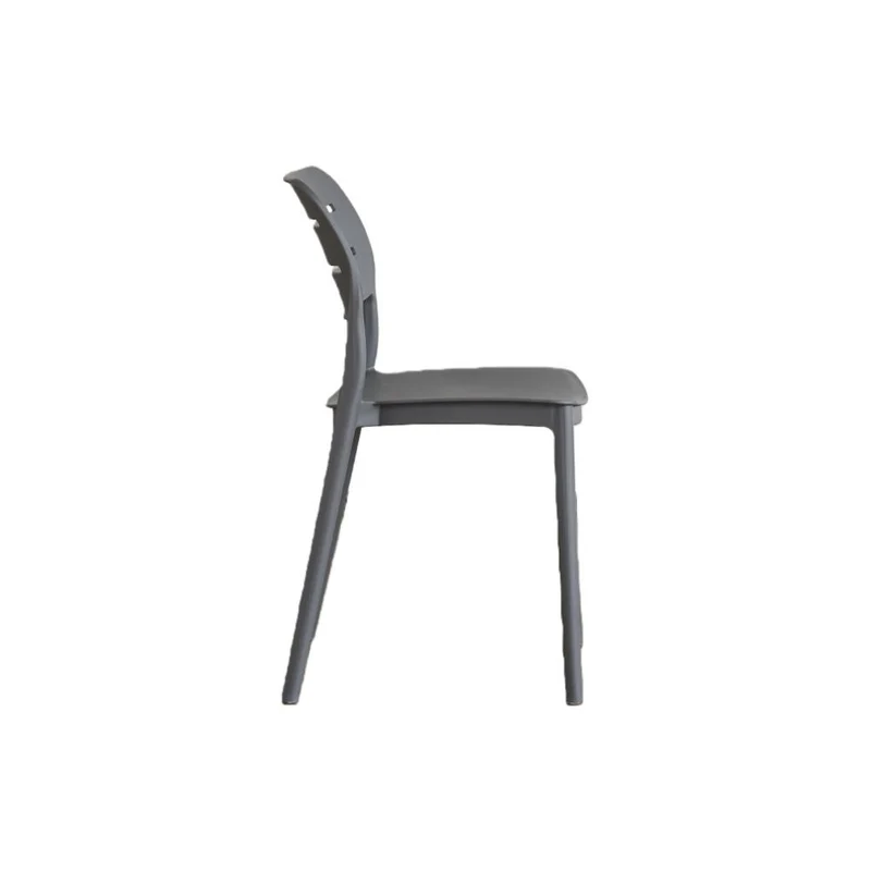Silla Harriman, Gris Oscuro, con Medio Espaldar y Diseño Minimalista