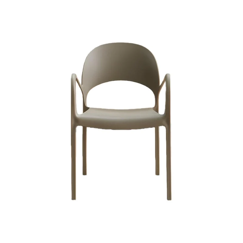 Silla Bremen, Taupe, con Espaldar, Reposa Brazos y Diseño Minimalista