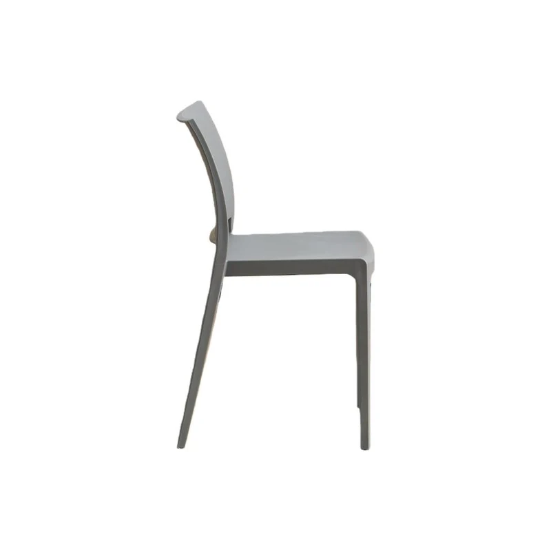 Silla Soho, Gris Oscuro, con Espaldar Cerrado y Diseño Minimalista