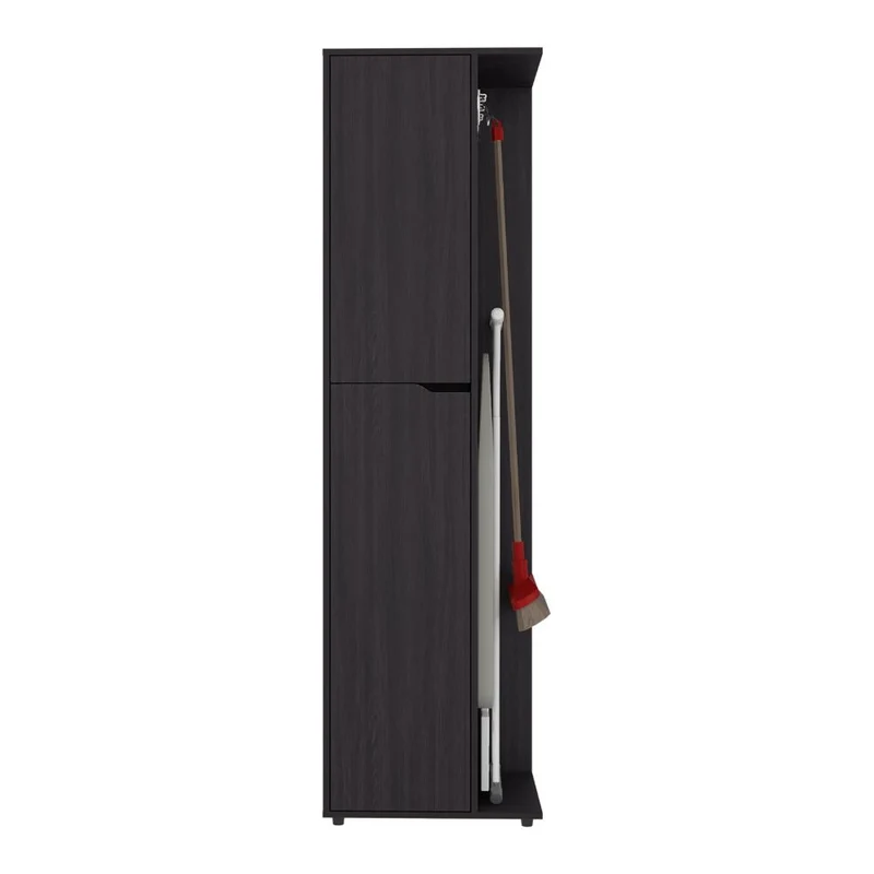 Mueble de Aseo Cruella, Wengue, Incluye Colgador para Escobas ZF