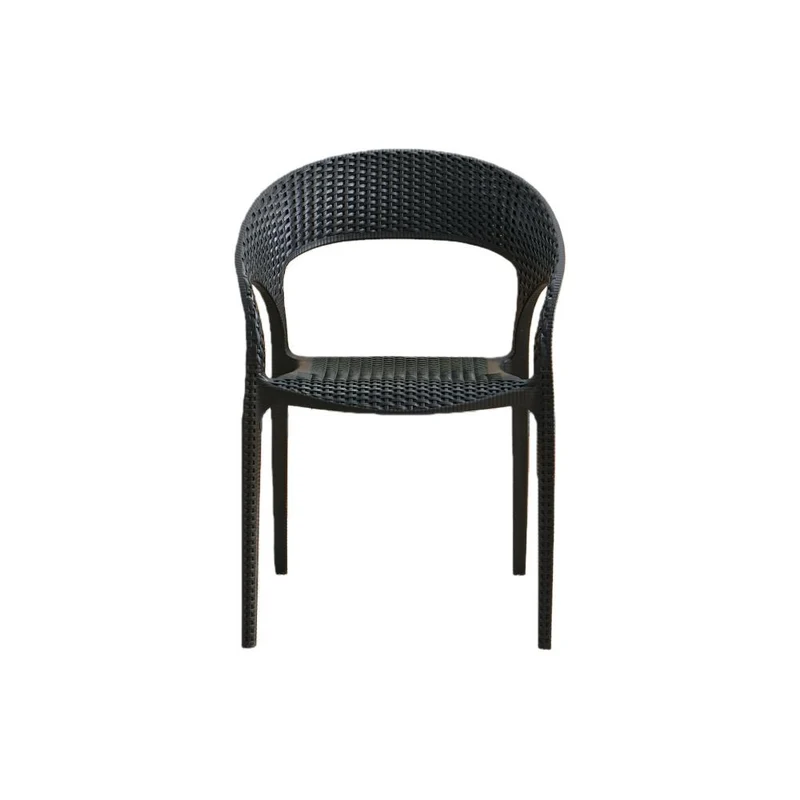 Silla Axel, Negro, con Espaldar, Reposa Brazos y con Textura Trenzada