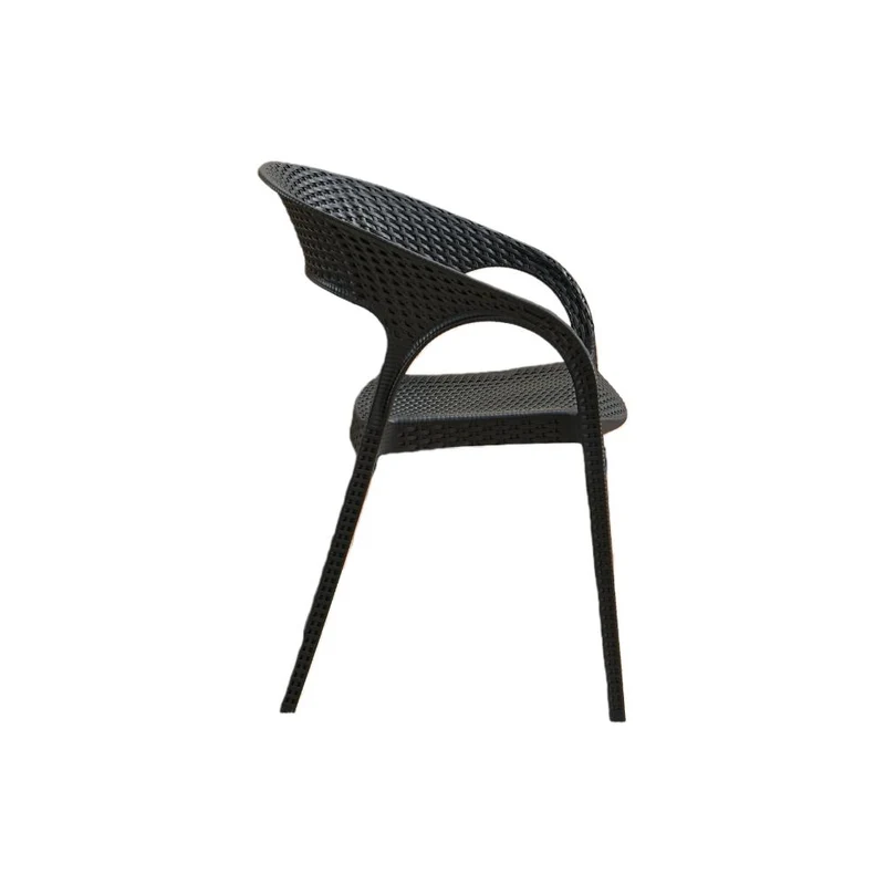 Silla Axel, Negro, con Espaldar, Reposa Brazos y con Textura Trenzada