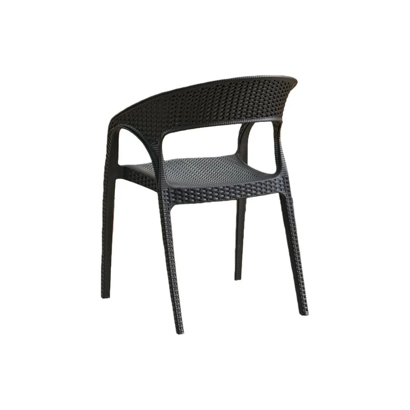 Silla Axel, Negro, con Espaldar, Reposa Brazos y con Textura Trenzada