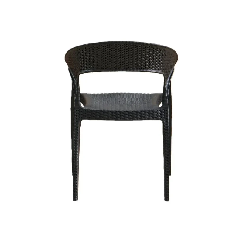 Silla Axel, Negro, con Espaldar, Reposa Brazos y con Textura Trenzada