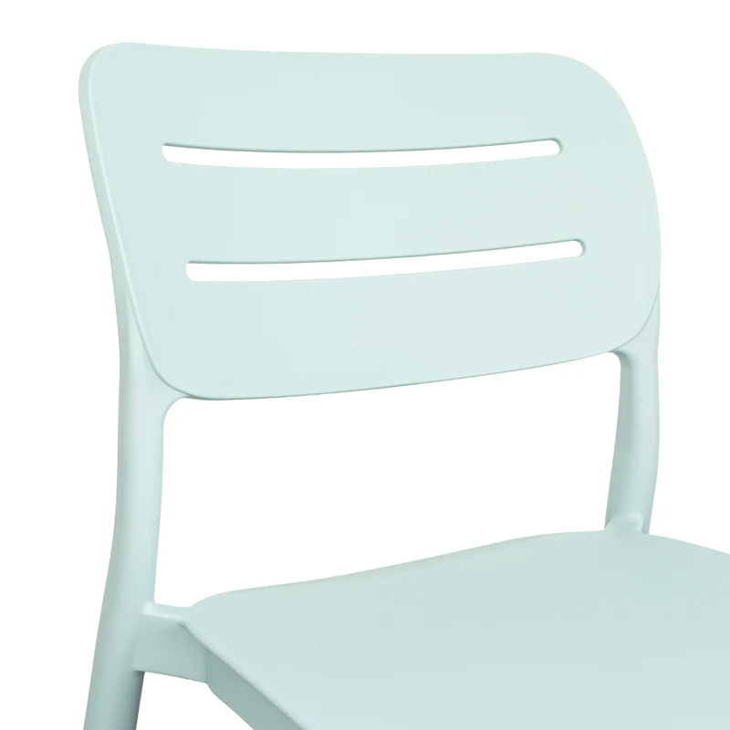 Silla Harriman, Azul Claro , con Medio Espaldar y Diseño Minimalista