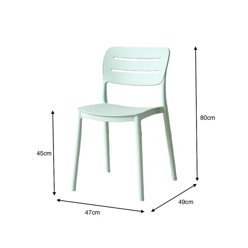 Silla Harriman, Azul Claro , con Medio Espaldar y Diseño Minimalista