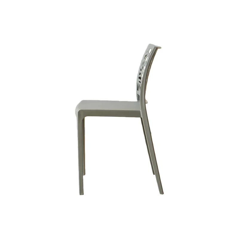 Silla Harlem, Gris Oscuro, con Espaldar en Forma de Árbol y Diseño Minimalista