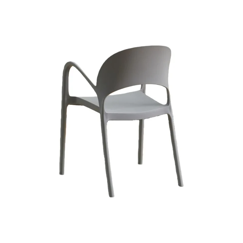 Silla Bremen, Gris Oscuro, con Espaldar, Reposa Brazos y Diseño Minimalista