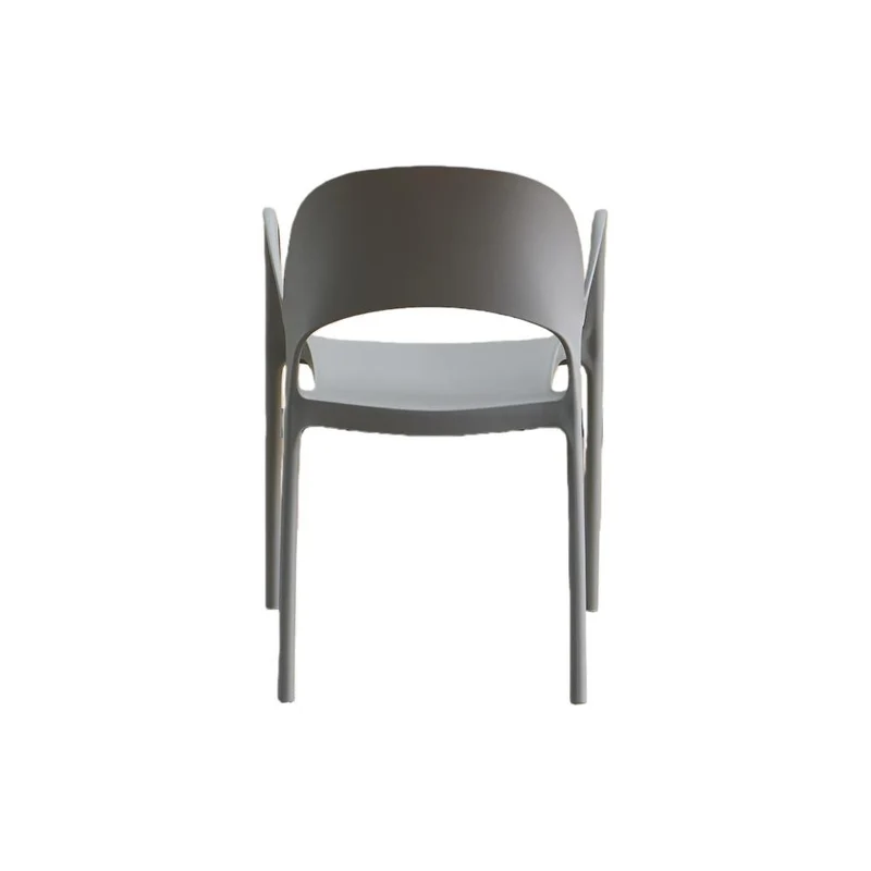 Silla Bremen, Gris Oscuro, con Espaldar, Reposa Brazos y Diseño Minimalista