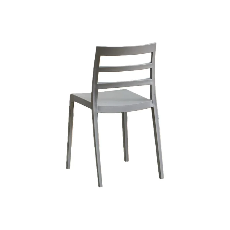 Silla New York, Gris Oscuro, con Espaldar en Líneas y Diseño Minimalista