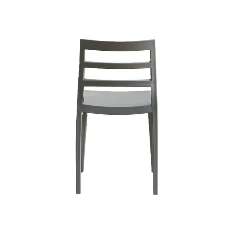 Silla New York, Gris Oscuro, con Espaldar en Líneas y Diseño Minimalista