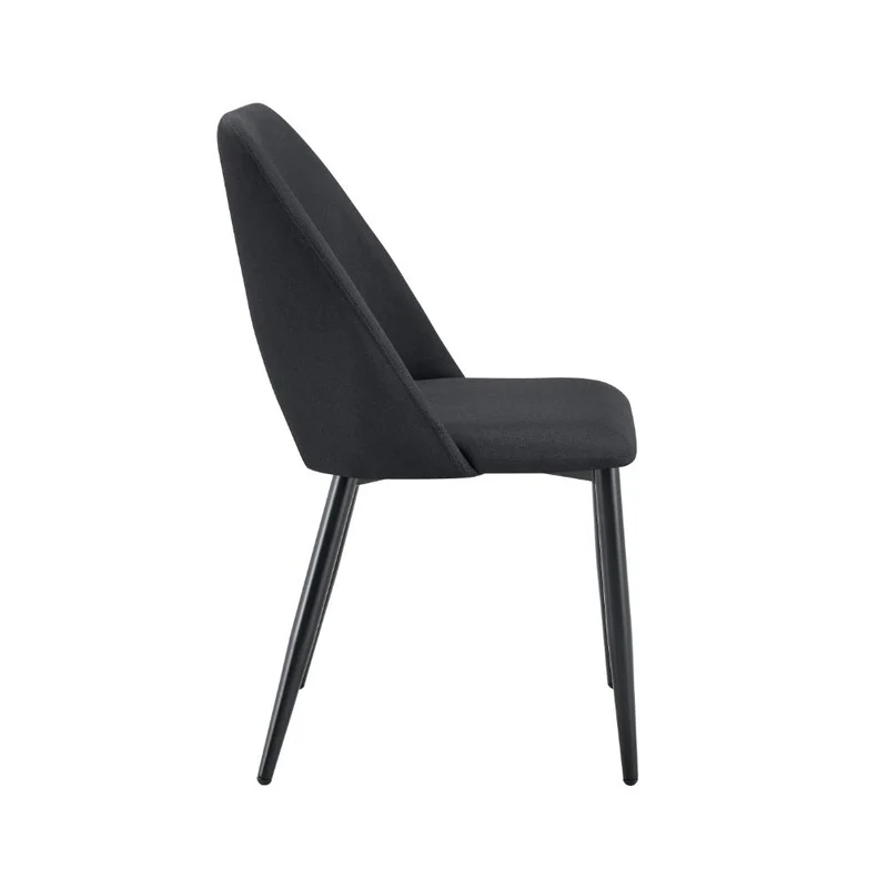 Set de 2 Sillas Urban, Color Negro, con Espaldar y Diseño Moderno