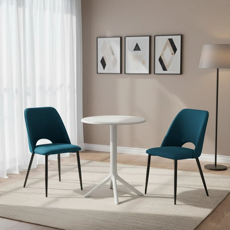 Set de 2 Sillas Urban, Color Azul, con Espaldar y Diseño Moderno
