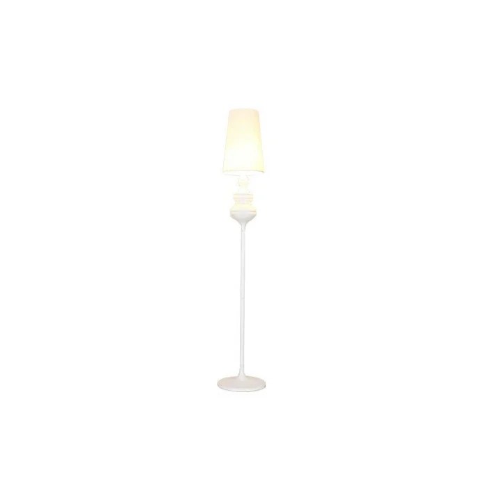 Contemporary Scandinavian Round Gourd Fabric PVC Iron 1-Light Standing Floor Lamp For Bedroom