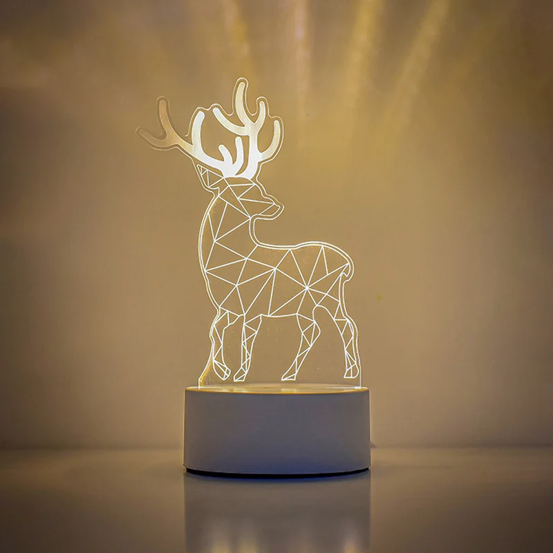Contemporary Creative Rectangular Acrylic LED Table Lamp For Living Room