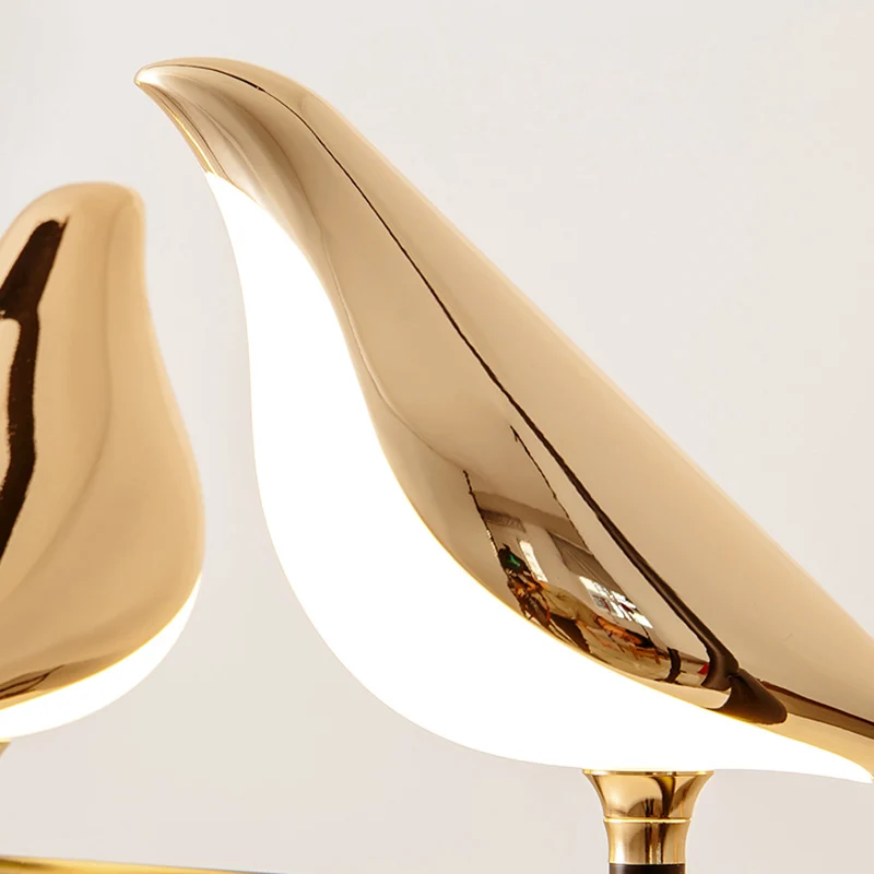 Contemporary Creative Zinc Alloy Acrylic Bird Adjustable LED Standing Floor Lamp For Living Room